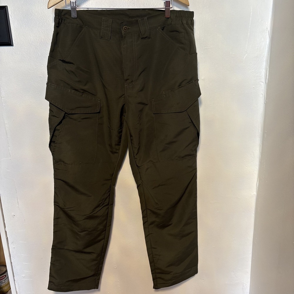 ZIG ZAG Pro Pant Mens 42x30 Green Ripstop Cargo Straight Workwear